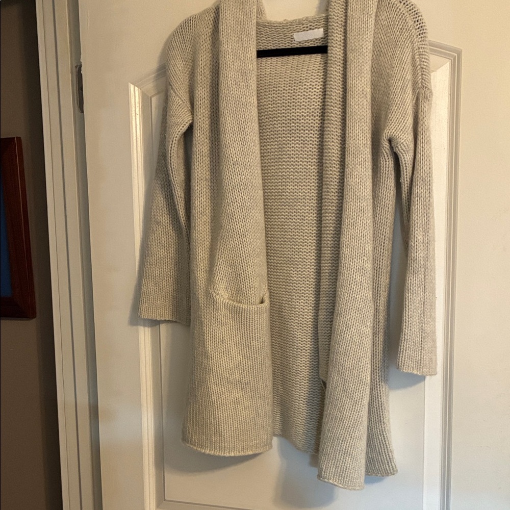 Sablyn 100% Cashmere Hooded Open Front Cardigan - XS